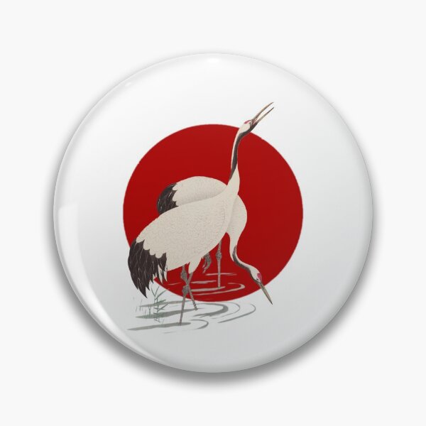 Item preview, Japanese Flag - Two Cranes designed and sold by weavernap.