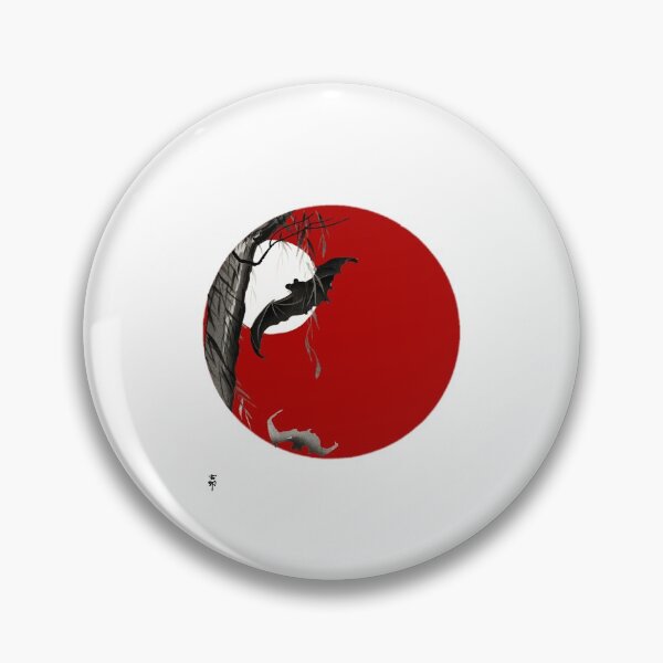 Item preview, Japanese Flag - Bats under the Full Moon  designed and sold by weavernap.