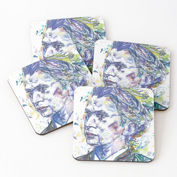 Item preview, LEOPOLD VON SACHER-MASOCH watercolor and ink portrait.1 designed and sold by lautir.