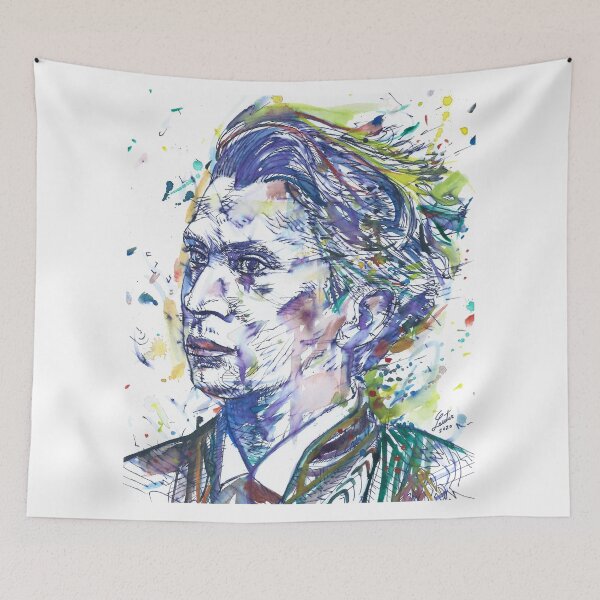 Item preview, LEOPOLD VON SACHER-MASOCH watercolor and ink portrait.1 designed and sold by lautir.