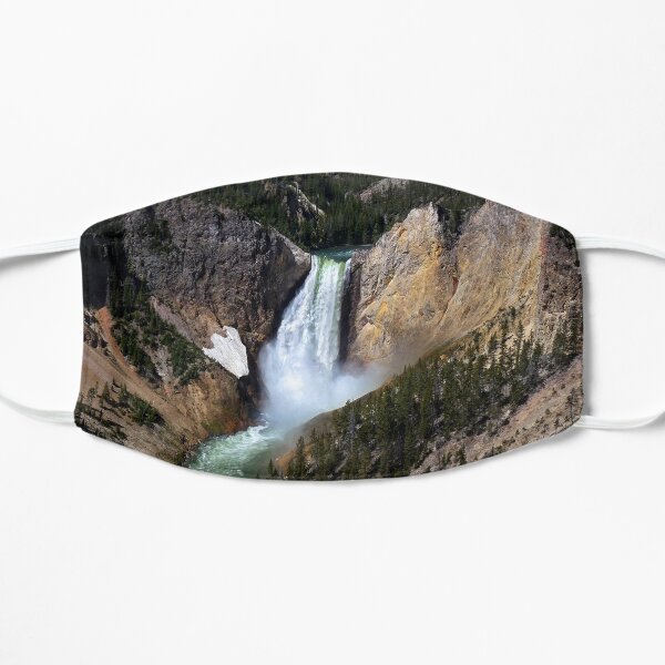 The Grandeur of Lower Yellowstone Falls Flat Mask
