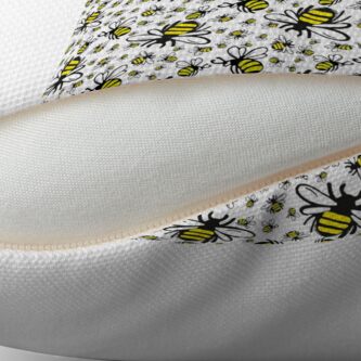 Alternate view of Buzzy Bee and his little ones Throw Pillow