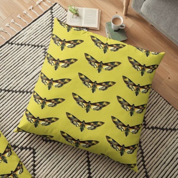 Deaths-Head Hawk Moth Floor Pillow