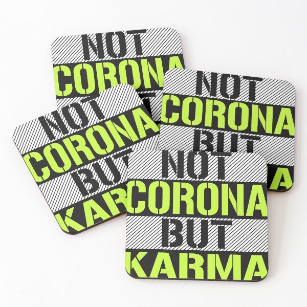 Item preview, not corona but karma | corona saying | gift designed and sold by TshirtFuchs.