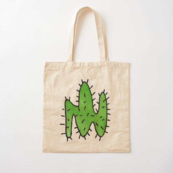 Green cactus Cotton Tote Bag