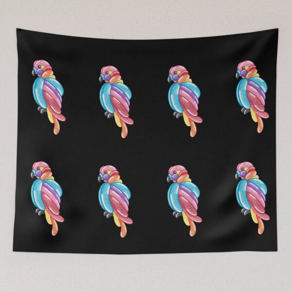Item preview, Parrot gift balloon twisting animal pointillism painting designed and sold by MitoP.
