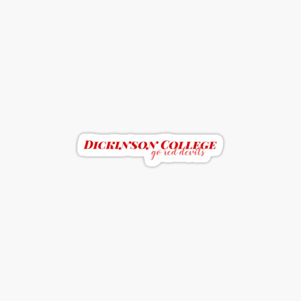 Dickinson College Go Red Devils Sticker For Sale By Mayaf08 Redbubble 