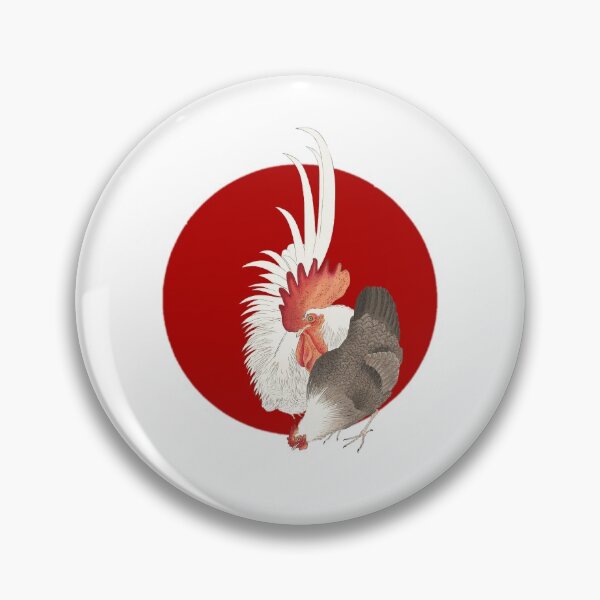 Item preview, Japanese Flag - Rooster and Chicken designed and sold by weavernap.