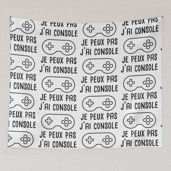 Aperçu de l'œuvre Je peux pas j ai console manette jeux videos créée et vendue par Catcrea.