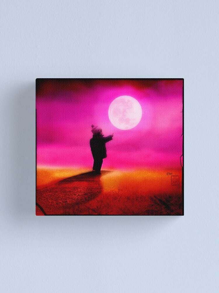 Alternate view of Pointing To The Moon Canvas Print