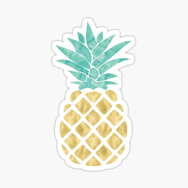 summer pineapple sticker by heartlocked redbubble