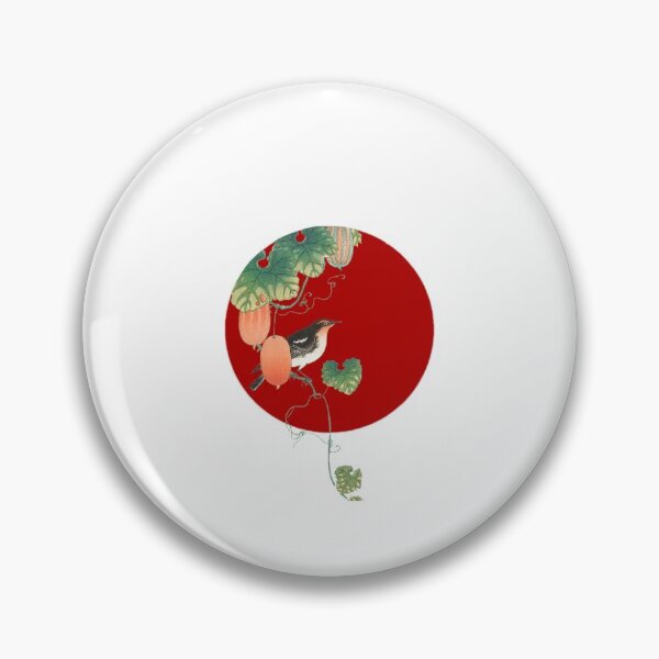 Item preview, Japanese Flag - Songbird in Cucumber Plant  designed and sold by weavernap.