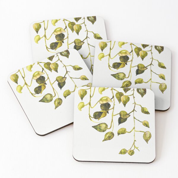 Item preview, Golden Pothos - botanical ink painting designed and sold by Leela's House.