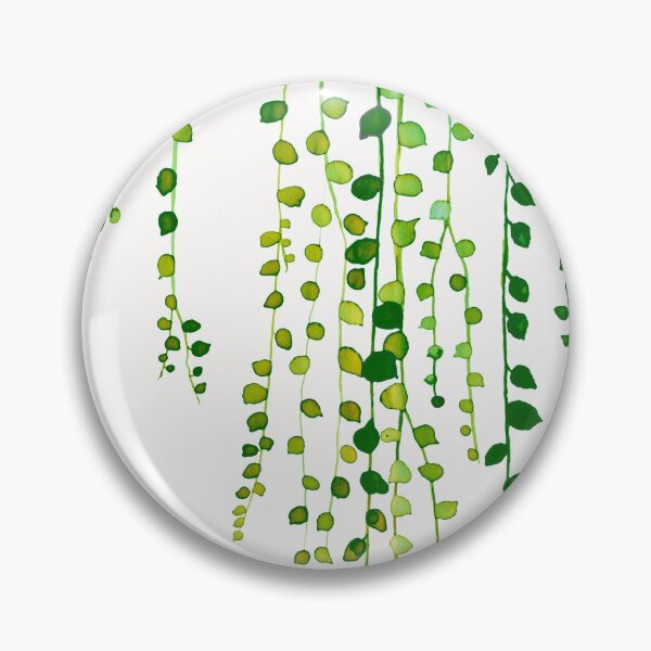 Item preview, Green string of pearls ink illustration botanical nature designed and sold by Leela's House.