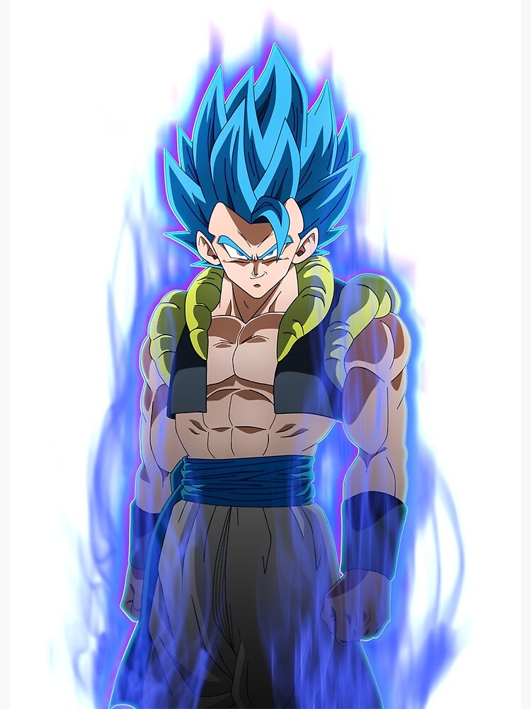 Lámina rígida «Son Goku Super Saiyan Dios Azul» de NeidOne | Redbubble