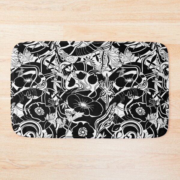 Item preview, Black and white floral pattern designed and sold by ksillustrationart.