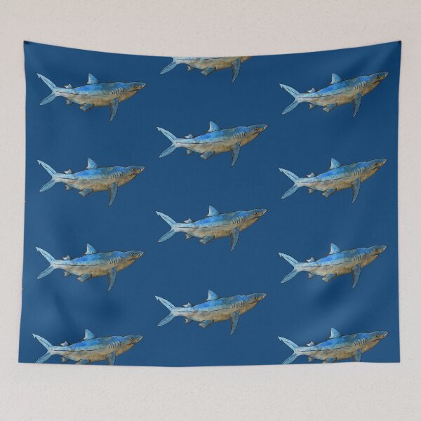 Item preview, Blue Mako Shark Drawing designed and sold by Michelebuttons.