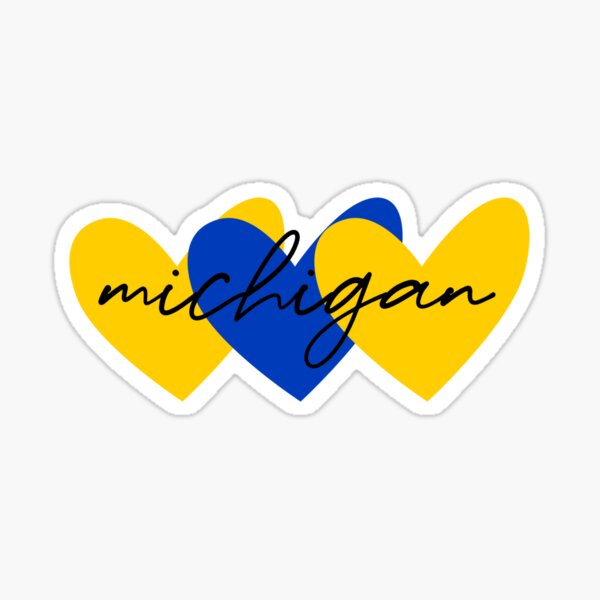 UMich Michigan Heart Sticker