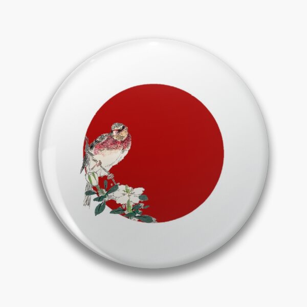 Item preview, Japanese Flag - Long-tailed Rosefinch designed and sold by weavernap.