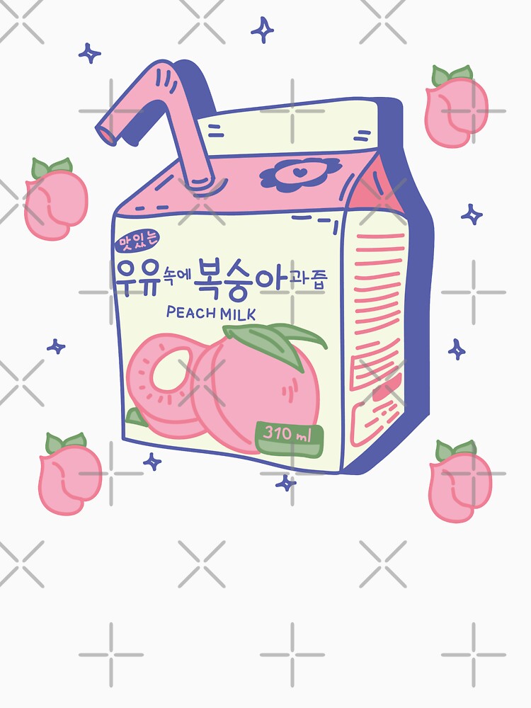 peach milk korean aesthetic t shirt by nanaminhae redbubble