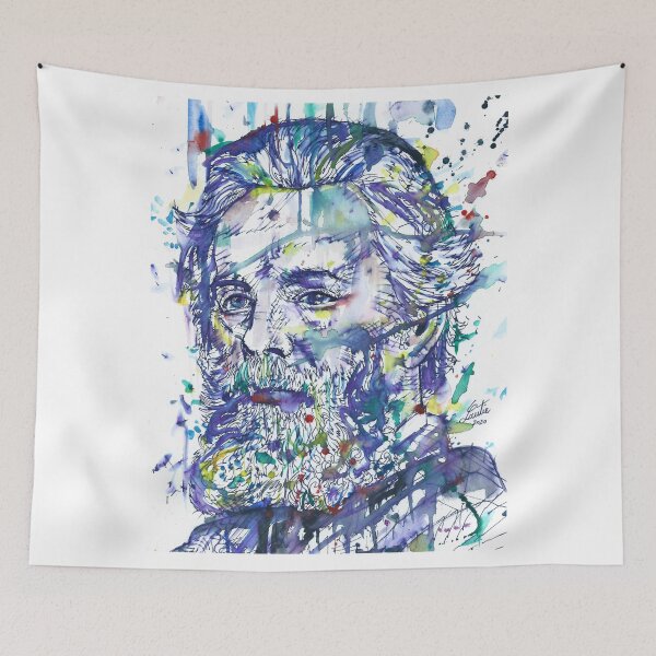 Item preview, HERMAN MELVILLE watercolor and ink portrait.1 designed and sold by lautir.