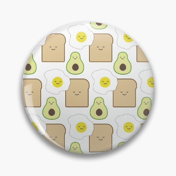 Item preview, feliz patrón de aguacate, huevo y pan tostado designed and sold by abi bryan design.
