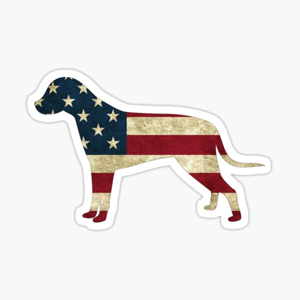 "American Flag dog" Sticker by ericbracewell Redbubble