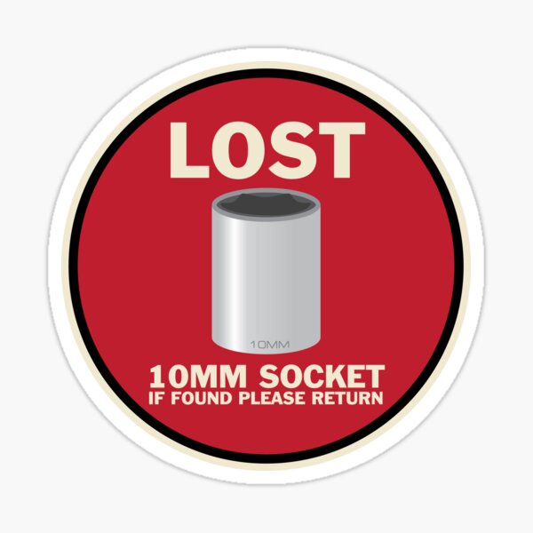 LOST - 10mm Socket Sticker