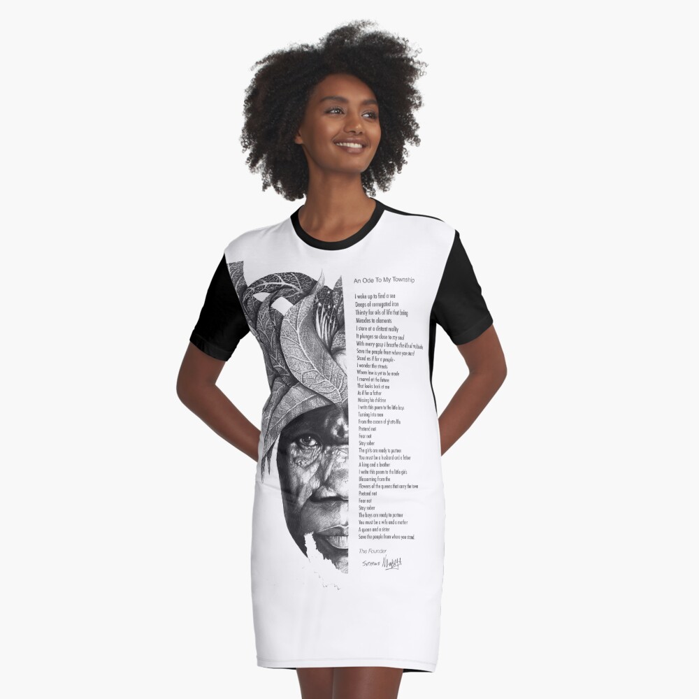 Item preview, Graphic T-Shirt Dress designed and sold by Maboneng.