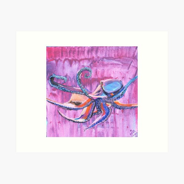 Trippy Octopus Art Print
