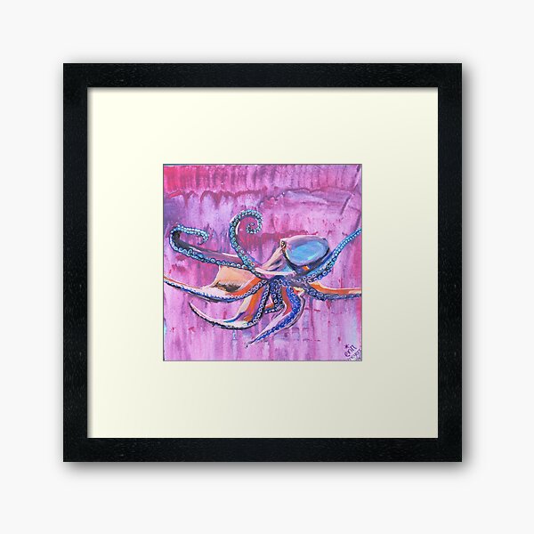 Trippy Octopus Framed Art Print