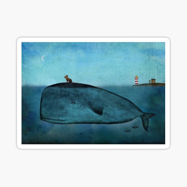 Whale and dog Sticker