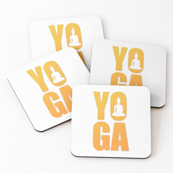 Artikelvorschau, YOGA Typografie mit Buddha Statue Silhouette entworfen und verkauft von Happy Puppy Print On Demand.