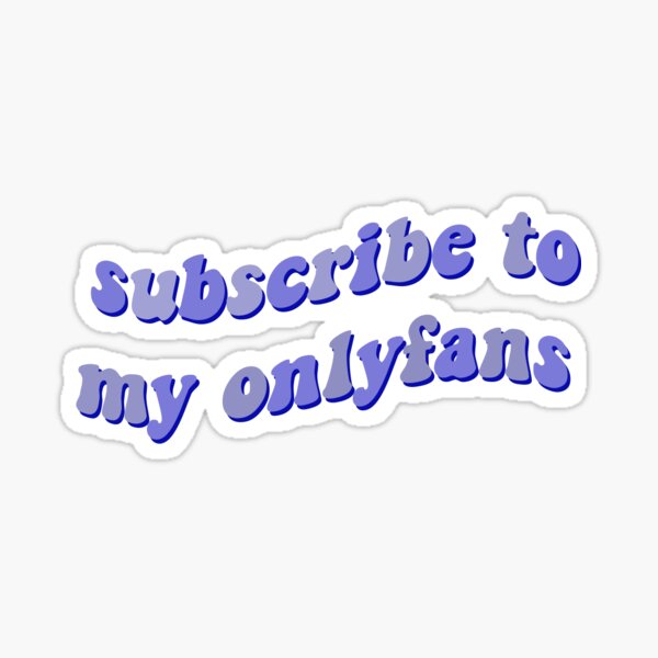 Fans sticker only Only fans