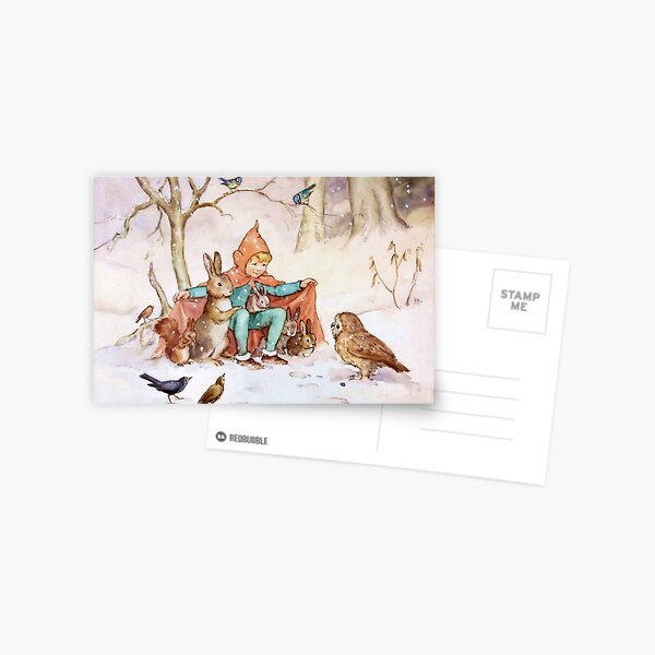 "Schutz vor der Kälte" von Margaret Tarrant Postkarte