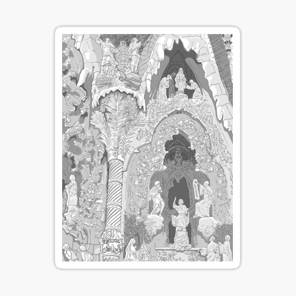Detail of the facade ( Sagrada Familia ) Sticker