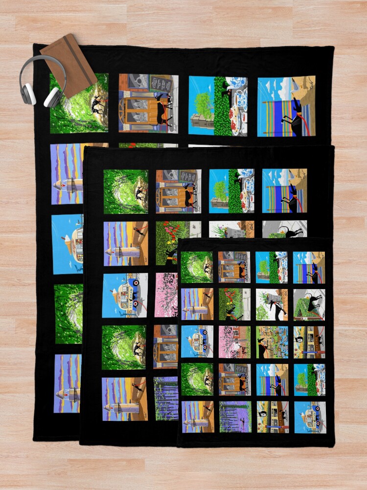 Alternate view of The Lockdown Doodles Set 1 Throw Blanket