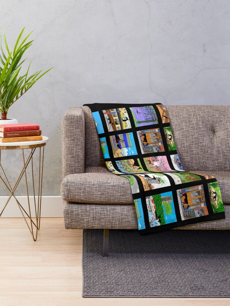 Alternate view of The Lockdown Doodles Set 1 Throw Blanket