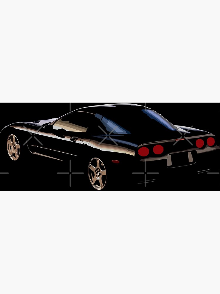 Disover Black Corvette C5 Premium Matte Vertical Poster