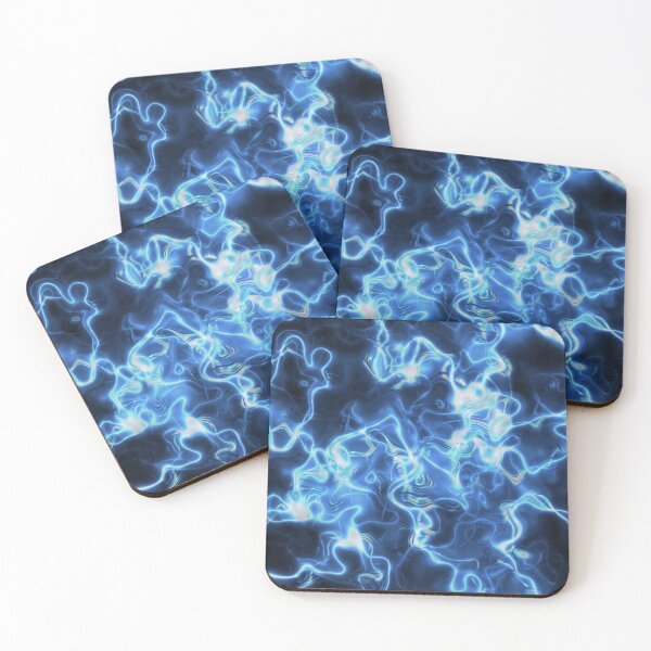 Item preview, Abstract Neon Blue Electricity Swirls  designed and sold by Sybille-Yates.