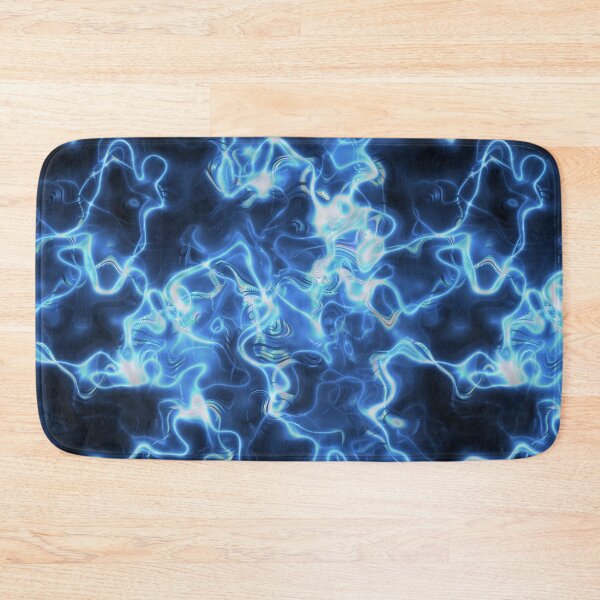 Item preview, Abstract Neon Blue Electricity Swirls  designed and sold by Sybille-Yates.
