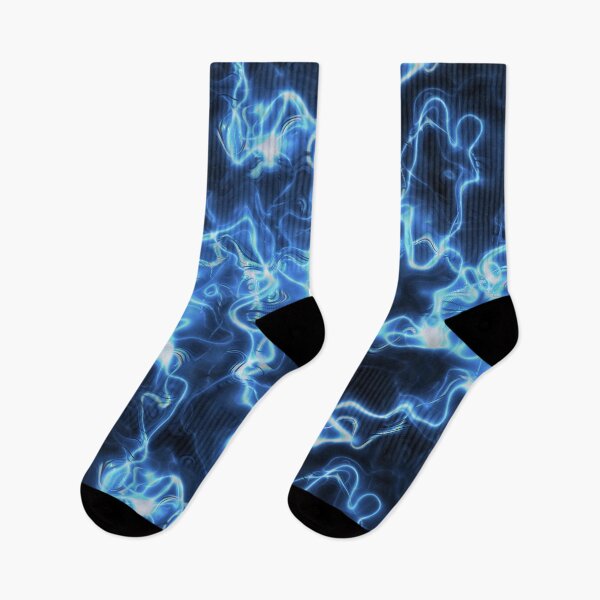 Item preview, Abstract Neon Blue Electricity Swirls  designed and sold by Sybille-Yates.