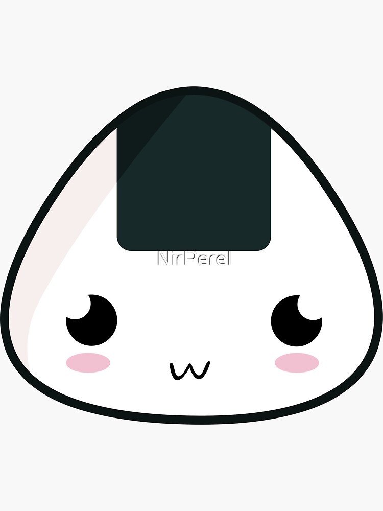 Cute chibi panda bear and Kawaii rice ball cartoon' Sticker