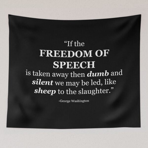 Item preview, Freedom of Speech Sheeple Quote designed and sold by ArtOfRebellion.