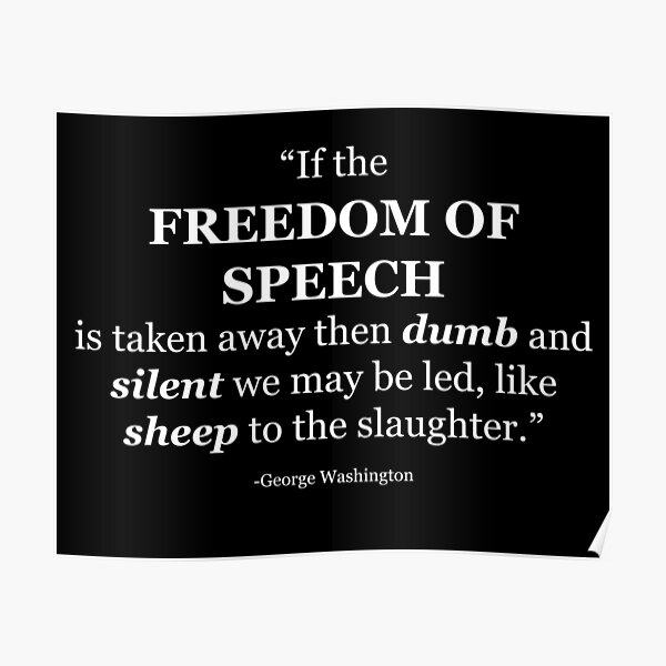 Freedom of Speech Sheeple Quote Poster