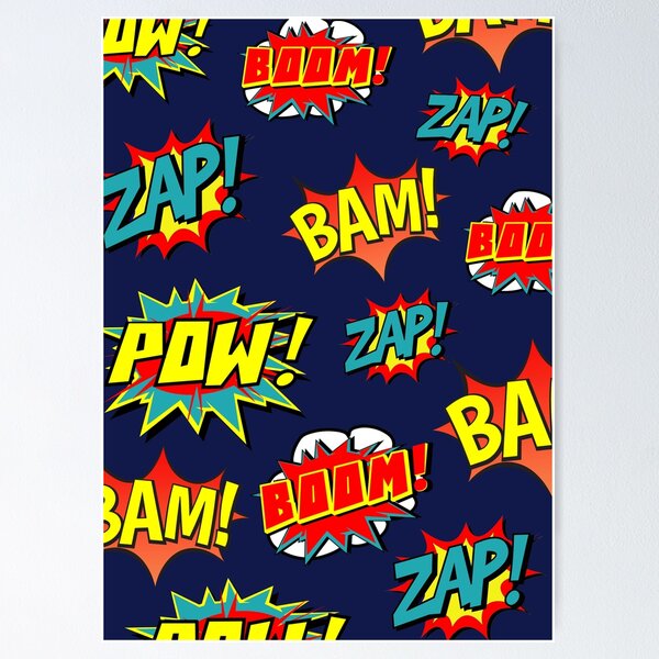 Boom Pow Bam Wall Art for Sale | Redbubble, حجم الصورة 600x600