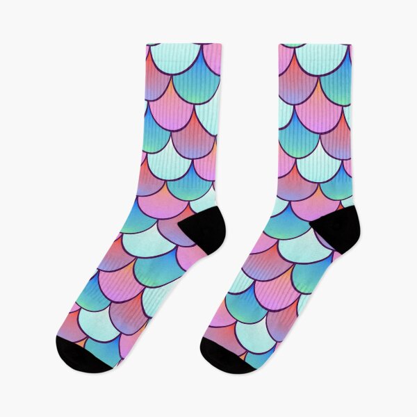 Item preview, Mermaid Rainbow Blue Green Pink Aqua Fish Scales Cute Pattern Sticker Mermaids Tails designed and sold by gillys.