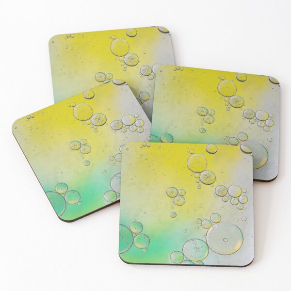 Item preview, Oil drops in water. Defocused abstract psychedelic pattern image green, yellow and white gradient colored. DOF. designed and sold by anytka.