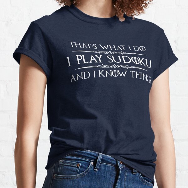 Item preview, Sudoku Player Gifts - I Play Sudoku & I Know Things Funny Gift Ideas for Sudoku Puzzle Players & Lovers of Puzzles designed and sold by merkraht.