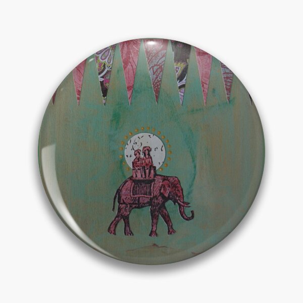 Item preview, Elephant Journey in Green and Pink designed and sold by 13Moons.